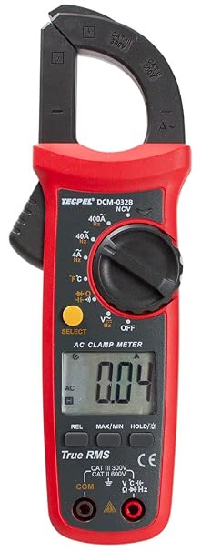 TECPEL DCM-032B 4000 Count Digital Clamp Meter (ACA/ACV/DCV)