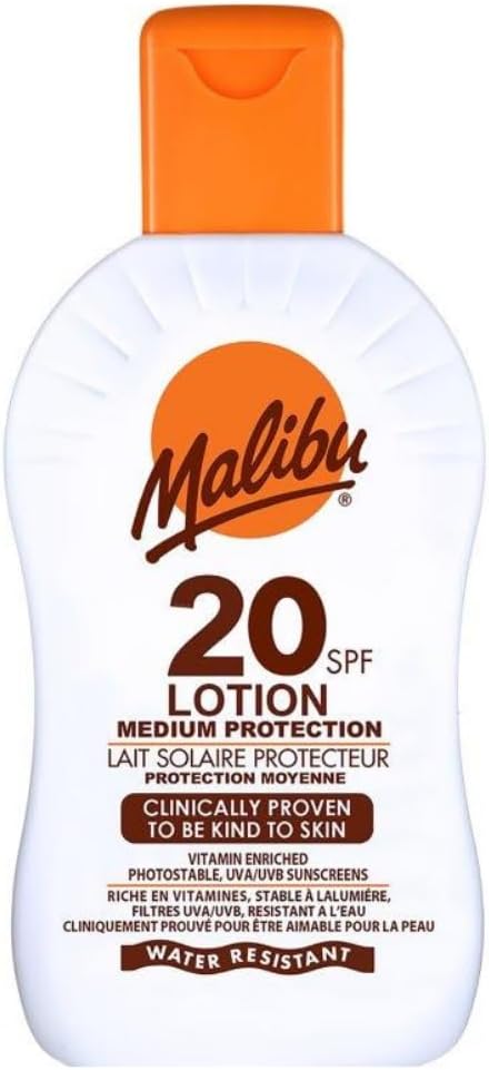 Malibu Sun SPF 20 Sun Lotion, Moisturising Sunscreen for Body, 200ml