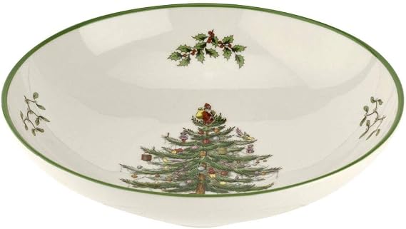 Spode Christmas Tree Christmas Tree Pasta Bowl - 9 Inch - Multicolored