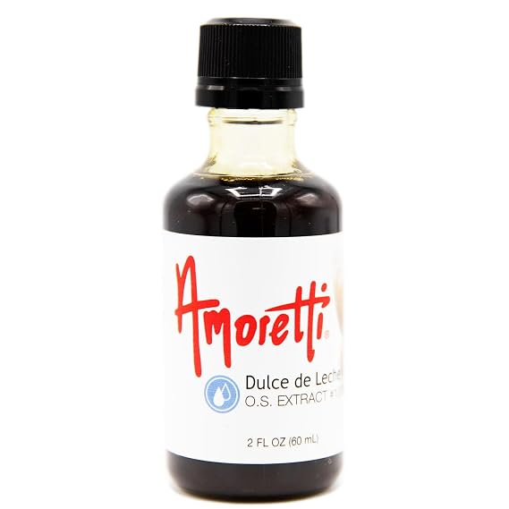 Amoretti - Dulce de Leche Extract Oil Soluble 2 oz - Highly Concentrated & Perfect For Pastry or Savory applications, Preservative Free, Vegan, Kosher Pareve, TTB Approved, Non-GMO