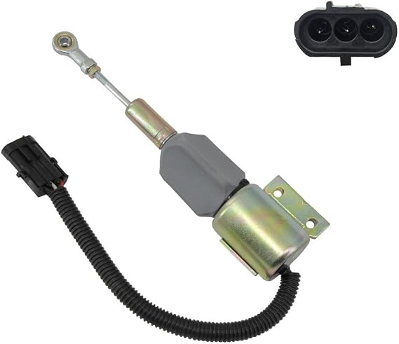 New Fuel Shut Off Solenoid used for Case & Cummins Applications 12 Volt 3 Terminals Continuous Duty 3932929 3932529 MXL-014 MXL20002 7-19202 3935431 3939700 SA-4756-12 SA-4891-12