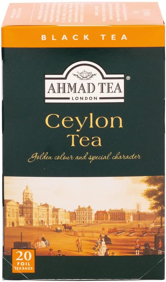 Ahmad Tea Black Tea | Ceylon Tea | 20 Teabag Sachets | 1 Pack