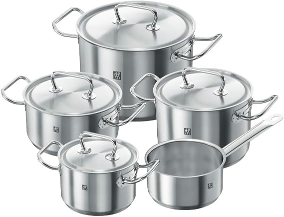 Zwilling HENCKELS J.A Cookware Set 9 Pieces Twin Classic Steel