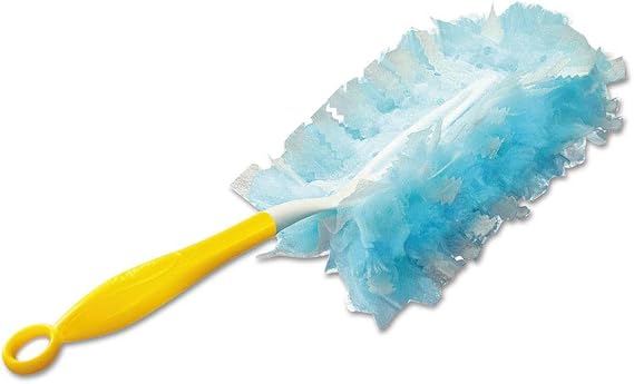 Swiffer 11804CT Dusters Starter Kit, Dust Lock Fiber, 6-Inch Handle, Blue/Yellow, 6/Carton