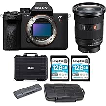 Sony Alpha a7R V Full-Frame Mirrorless Interchangeable Lens Camera Body Bundle with Sony FE 24-70mm f/2.8 GM II Full-Frame with Hard Case 128 GB SD Cards, Cleaning Kit, and Carrying Case (7 Items)