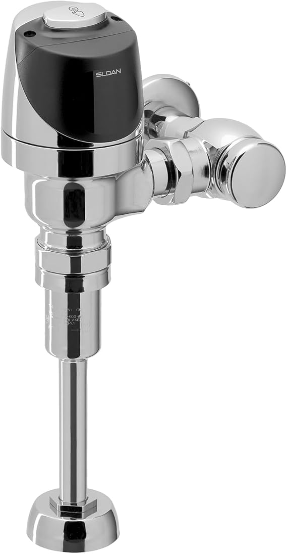 Sloan ECOS 8186 Sensor Urinal Flushometer, 0.125 GPF, Polished Chrome