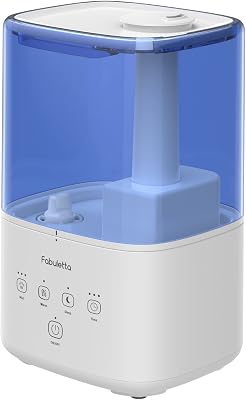 Humidifiers for Bedroom Large Room Fabuletta Cool and Warm Mist Humidifiers 4.5L Top Fill Quiet Humidifier with Three Mist Modes Essential Oil Perfect for Whole House Lasts Up to 45 Hours Dark Blue