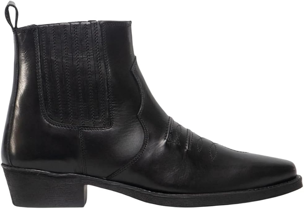 Gringos Cowboy Ankle Leather Boots Distressed