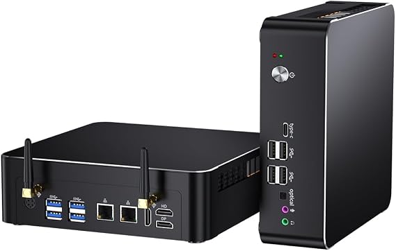 Mini PC with Core i9-9880H, 64GB RAM, 2T SSD Desktop Computer, 4K@60Hz, 2*HDMI, 1*DP, Triple Display, Dual LAN, VESA, Optical, Windows 11 Pro