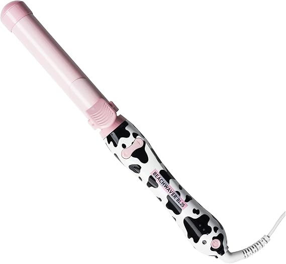 Beachwaver Co. B1.25 Rotating Curling Iron - Wavy West Pink | Automatic 1 1/4-Inch Ceramic Curling Iron - Larger Barrel Size for Medium-to-Long Hair! | Auto-Shut Off, Travel-Friendly, Dual Voltage