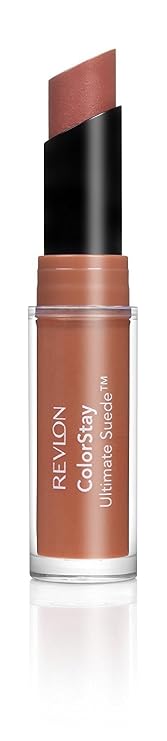 REVLON Lipstick, ColorStay Ultimate Suede Lipstick, High Impact Lip color with Moisturizing Creamy Formula, Infused with Vitamin E, 025 Socialite, 0.09 Oz