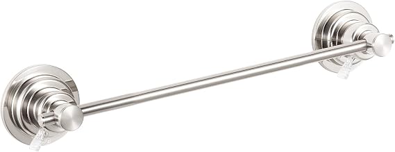 JiePai Suction Cup Towel Bar 16 Inch,Removable Vacuum Suction Towel Holder Suction Towel Rack Brushed Nickel | Vacuum Suction,No Drill,Removable,Heavy Duty Wall Mount ,For Smooth Surfaces,for Bathroom & Kitchen