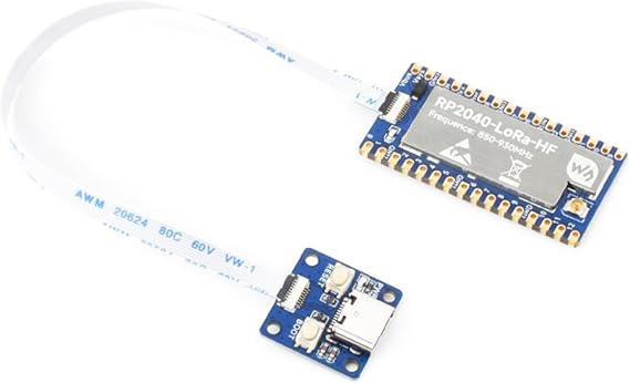 RP2040-LoRa Development Board Integrates SX1262 RF Chip Long-Range Communication HF Frequency Band USB Type-C Adapter Board FPC Cable