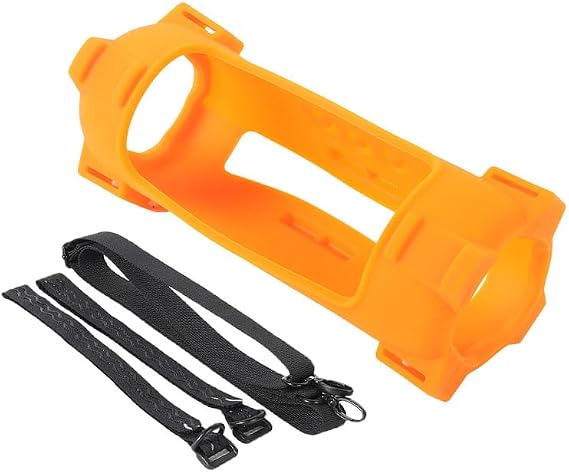 Flip 7 Silicone Cover,Protective Travel Carrying Silicone Case Cover for JBL FLIP 7 Portable Speaker with Shoulder Strap (Orange)