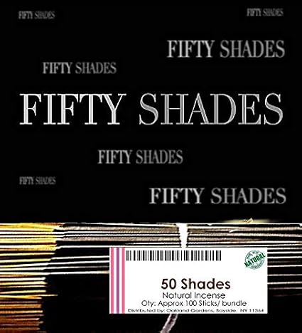 50 Fifty Shades Incense - Provocative Blend of Wild Geranium, Tainted Rose with addicting Notes of Fresh Wild Bergamot and Amber - Premium Choice Incense by Oakland Gardens (50 Shades (100 Sticks))