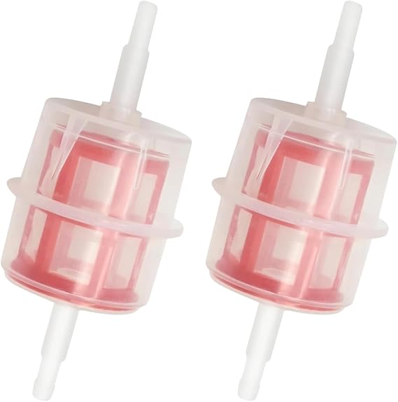 2Pcs Universal Diesel Inline Fuel Filter, Car Part Large Inline Fuel Filters for 6mm & 8mm Pipes for Heavy Goods Vehicles, Forklifts, Garden Equipment and More