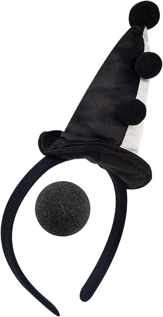 Clown Headband and Nose Set Funny Costume Accessories Performances Cosplay Headwear For Halloween And Party Fun