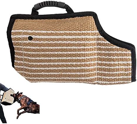 Dog Bite Sleeve Training Protection Set Fit Pit Bull German Shepherd K9 Schutzhund Work Dog Puppy Tugging Toy Training Biting Arm Sleeve (Black)