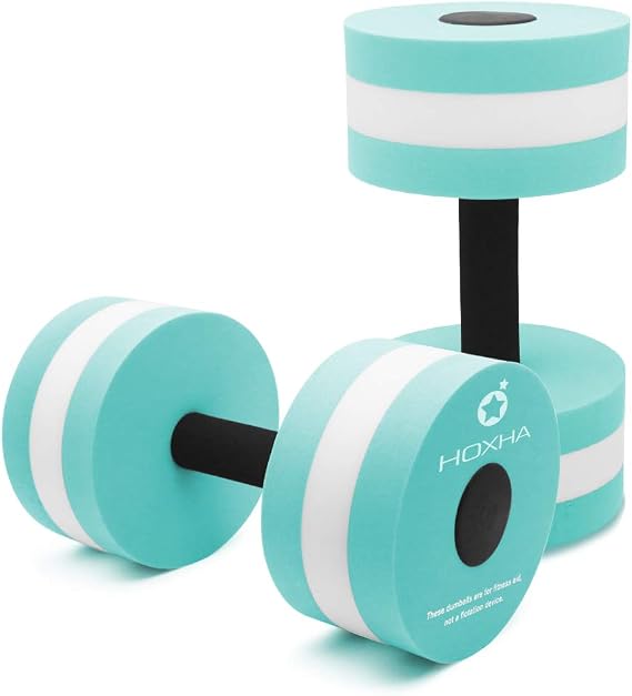 Aquatic Exercise Dumbbells, 2 Pcs Pool Weights for Water Aerobic Exercise | EVA Foam, Aquatic Barbells Fitness Equipment for Weight Loss, Water Resistance Aqua Sport for Adult Workouts, Therapy