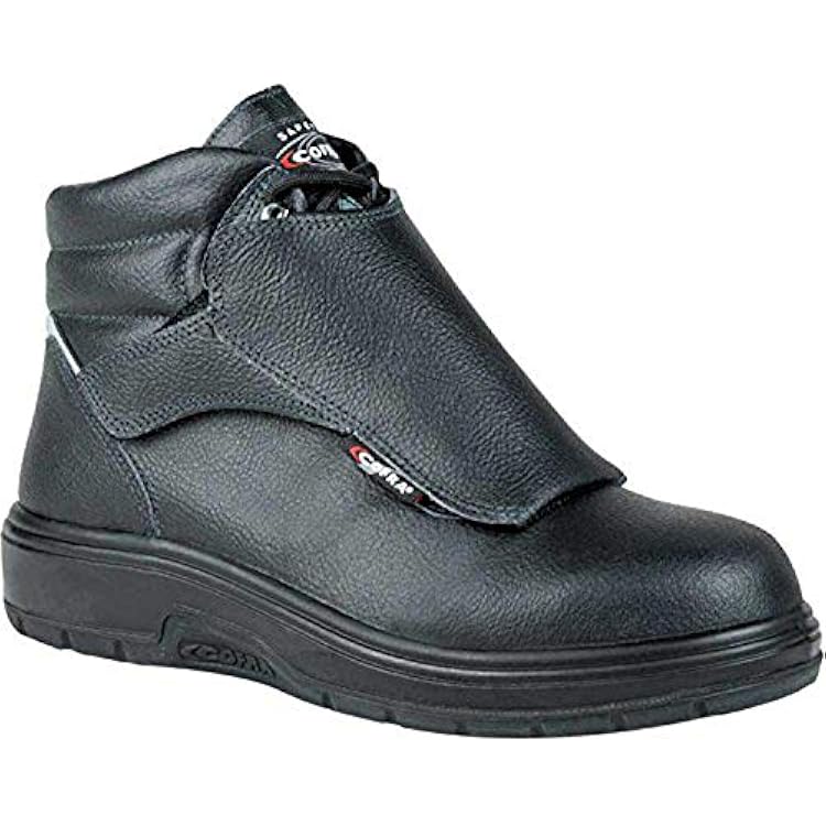 COFRA Leather Work Boots - HEAT SHIELD Treadless Footwear with Composite Safety Toe & Heat Defender Nitrile Rubber Outsole - Size 8.5