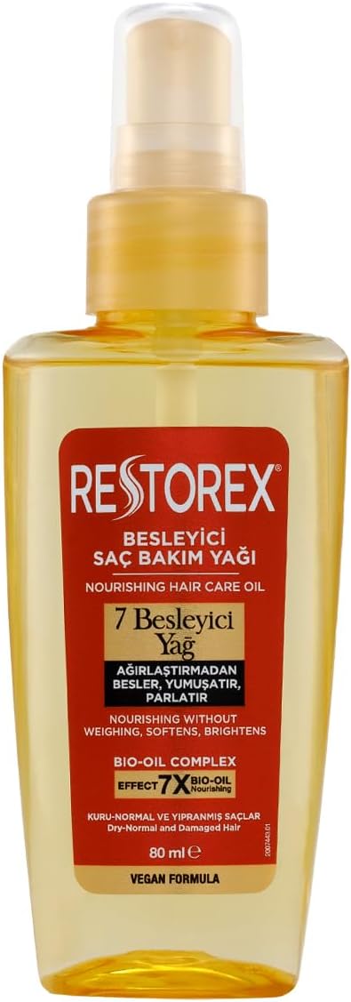 Restorex Nourishing Hair Care Oil 80 Milliliters, 7 Nourishing Oils
