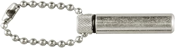 Anointing Oil Vial with Keychain - Silver-Color - 1 3/4 Inch - Package of 1