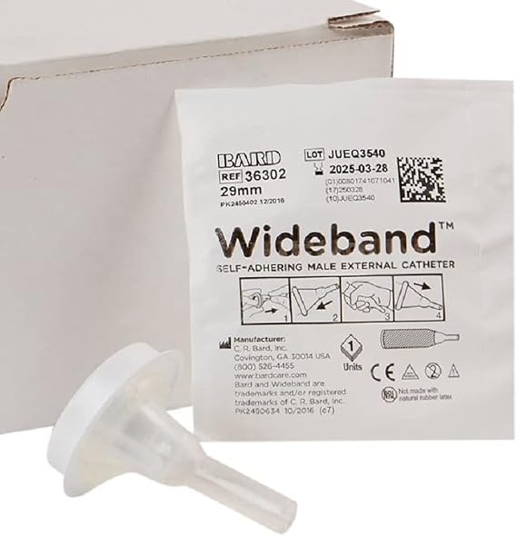 50 Pack Condom External Catheters 29mm, Medium, Rochester Wideband, 36302