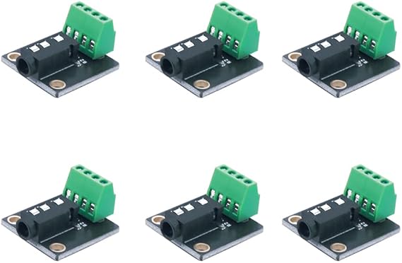 Treedix 6pcs TRRS 3.5mm Jack Breakout Board PCB Mount 4pin Audio Socket Headphone Video Audio MP3 Jack Module Extension Connector Module for Arduino