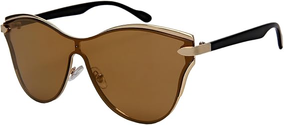 EDGEIWEAR High Fashion Oversized Cateye Sunglasses w/One Piece Flat Lens 55685