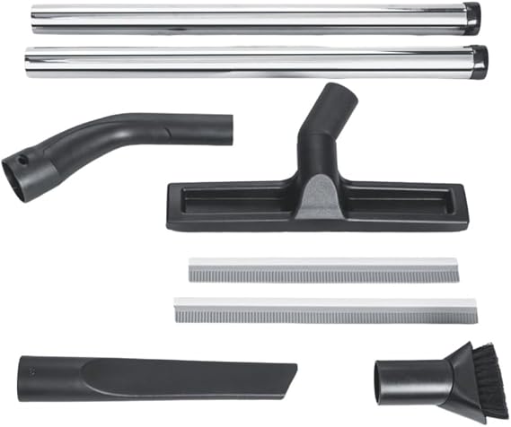 Fein OEM Accessory Set for Efficient Cleaning on Turbo Wet/Dry Dust Extractors - Includes Metal Extension Tubes, Crevice Nozzle, Dusting Brush and Elbow - 31345071020