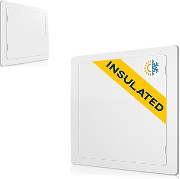 Access Panel for Drywall - 8x8  18 x 18 Insulated - Wall Hole Cover - Access Door - Plumbing Access Panel for Drywall - Heavy Durable Plastic White