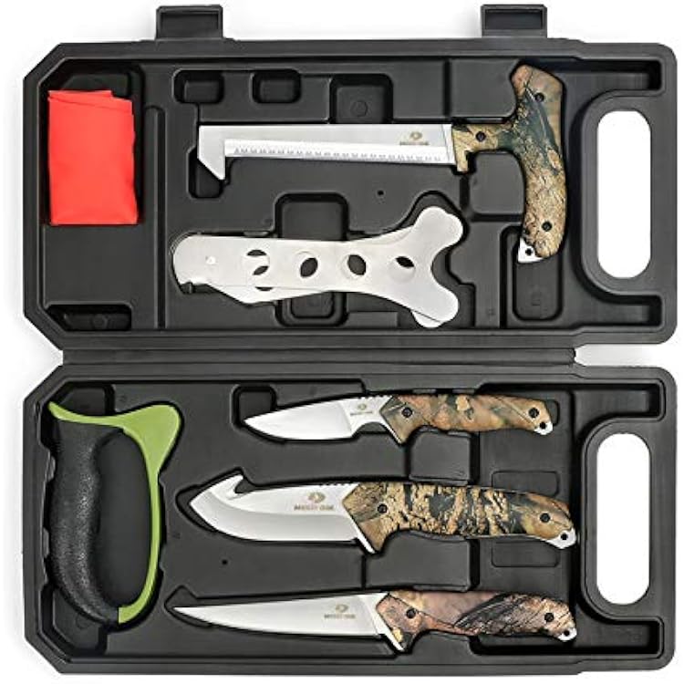 MOSSY OAK Field Dressing Kit, Portable Butcher Game Processor Set 8-piece