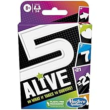Hasbro Gaming 5 Alive, Fast-Paced Game Kids and Families, Family Quick Card Games 2 to 6 Players, Multicolor