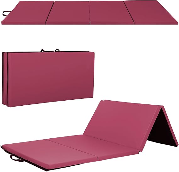 Gymnastics Mats Foldable Tumbling Mats Portable Gymnastics Exercise Mat Thick Gymnastics Tumbling Mats Pad Home Exercise Panel Mat With Carrying Handles