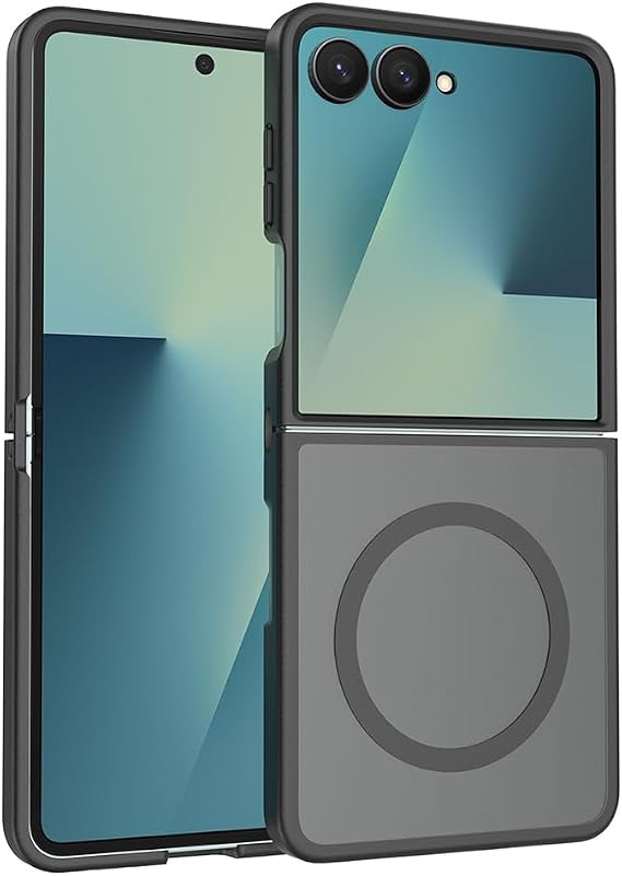 Coverzone Samsung Galaxy Z Flip 7 İle Uyumlu Kılıf M-Safe Şarj Özellikli Kamera Korumalı Lunex Kapak Z Flip 7 için kilif