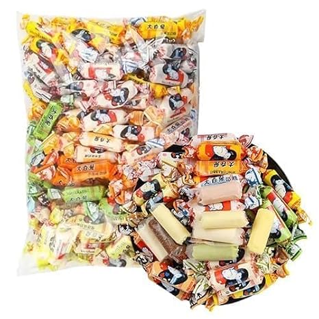 Coffee Flavored White Rabbit Milk Candy 17.7 Ounce (500 Gram), White Rabbit Gummies, Toffee Gummies, Healthy Candies, Fruit Flavored Candies, Casual Candies, Snacks and Desserts (12 Flavors Mixed)