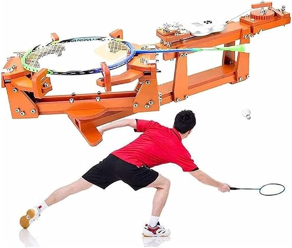 Badminton Racket Stringing Machine, Winch Type Personal Stringing Tools, 6 Point Fixed 60lb Winch Type Badminton String Machine for Badminton