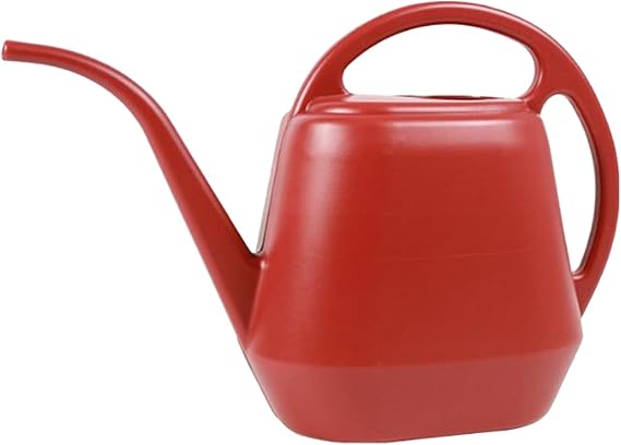 Flower Water Can Garden Watering Can Plastic Long Spout Lightweight And Practical Large Capacity Gardening Shower (Red, One Size)