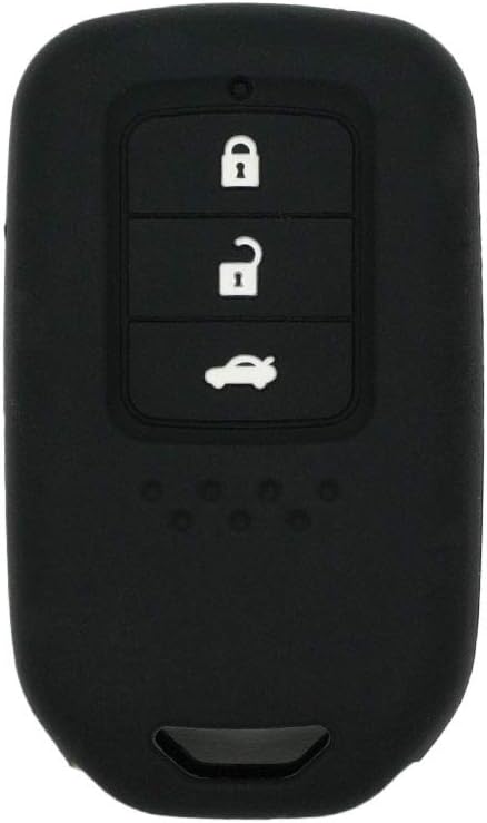 Silicone Cover Protector Case Holder Skin Jacket Compatible with HONDA 3 Button Smart Remote Key Fob CV4209 Black