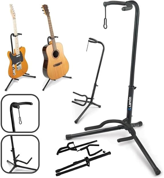 Larkin GS10 Üst Kalite Kilitli Enstrüman Saz Bağlama Klasik Akustik Elektro Bas Gitar Standı Ayaklığı Sehpası