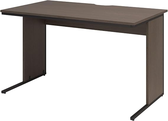 Office Com Office Desk, Flat Desk, Width 47.2 x Depth 27.6 x Height 27.6 inches 1,200 x 700 x 700 mm, Wire Slit, Steel Legs, Work Desk, Office Desk, Dark Brown