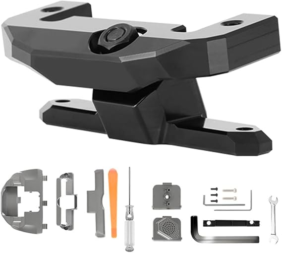 HANSSHOW Screen Swivel Mount for Tesla Model 3 Model Y 2017-2023, Silver Tesla Screen Rotating Holder Adjusts Center Console Screen Tilt OEM Tesla Accessories (Four Directions)