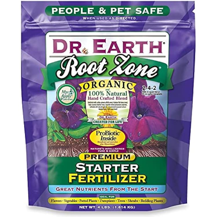 Dr. Earth 701P Organic 2 Starter & Transplant Fertilizer Poly, 4-Pound