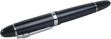 Advanced Fountain Pen Jinhao 159 Black Bright with Silver Broad Nib