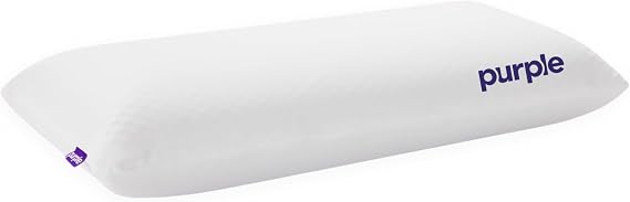 Purple Harmony Pillow - Low Loft, King Size - Cooling Gel Neck and Side Sleeper Pillow, Weightless Medium Feel, GelFlex Grid and Talalay Latex Foam for Pressure-Relieving Support | Side Sleeper Pillow, Weightless Medium Feel, GelFlex Grid and Talalay Latex Foam for Pressure-Relieving Support