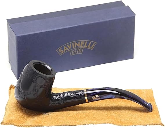 Savinelli Alligator Blue 606 KS Italian Handmade Briar Wood Pipe
