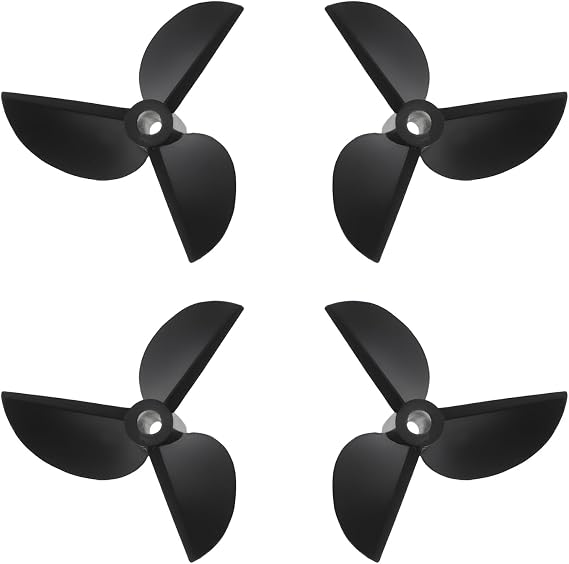2Pairs RC Boat CW CCW Propeller 3mm Shaft Hole Diameter 35mm 3 Blades Plastic Propellers for 3mm Boat Shaft and Motor Shaft