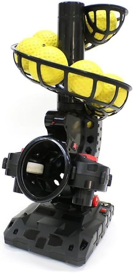 Baseball Batting Machine, Automatic Ball Server, Pitch Adjustable Angles Electronic Pitching Machine, Launch Training Sparring Device Perfect For Batting And Fielding Practice At Low Level