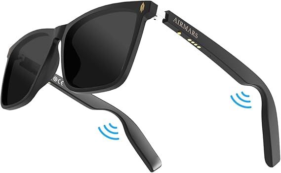 AIRMARS Smart Glasses for Men and Women with Speaker, Bluetooth Sunglasses with Outdoor UV Protection, Smart Sunglasses Bluetooth 5.4 Support Voice Assistant/Android/Mac/PC