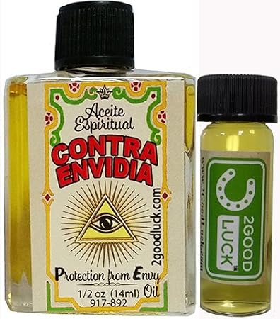 Protection from Envy, Spiritual Oil with 1 Dram Perfume Set for Magic and Rituals. Contra Envidia, Aceite Espiritual para Rituales Y Magia.